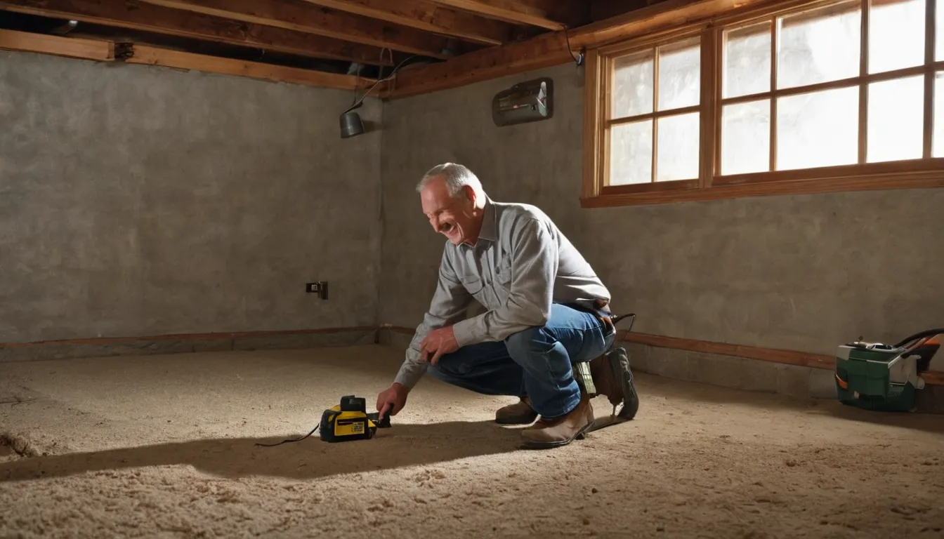 A friendly local provider showing a homeowner a basement foundation wall during a termite inspection in the Agawam Town area